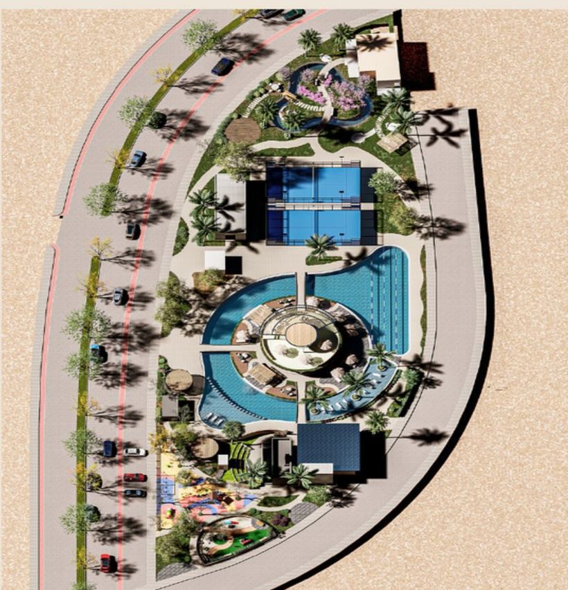 Plano aéreo de la Casa Club de Aura Primavera