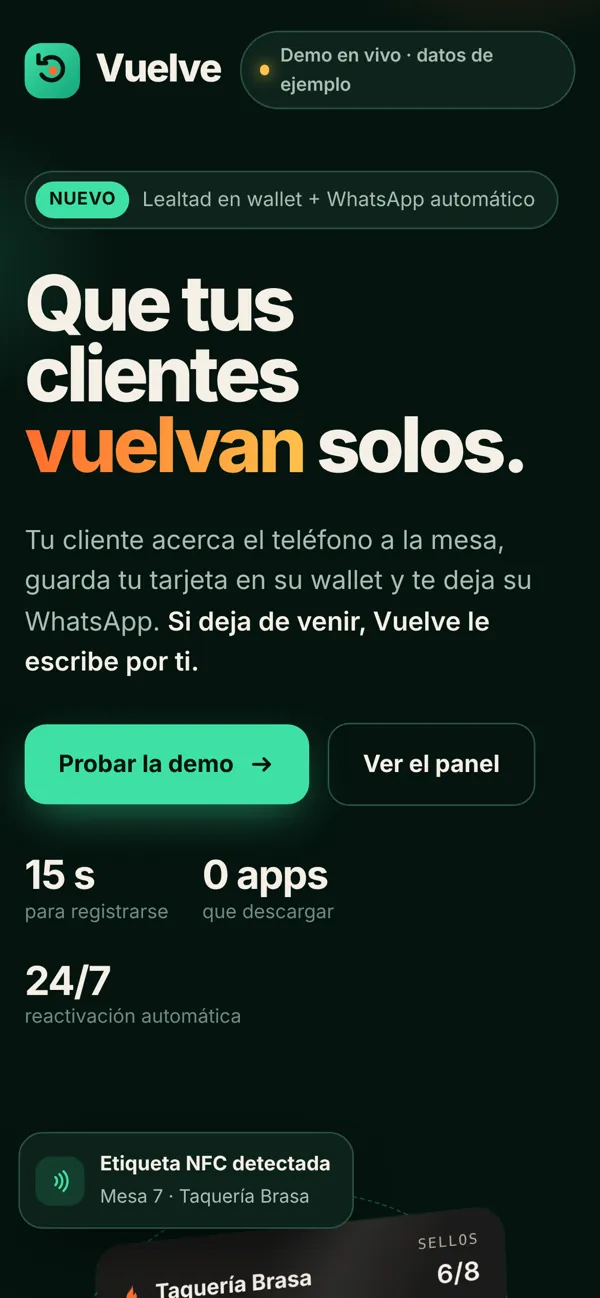 Vuelve en celular